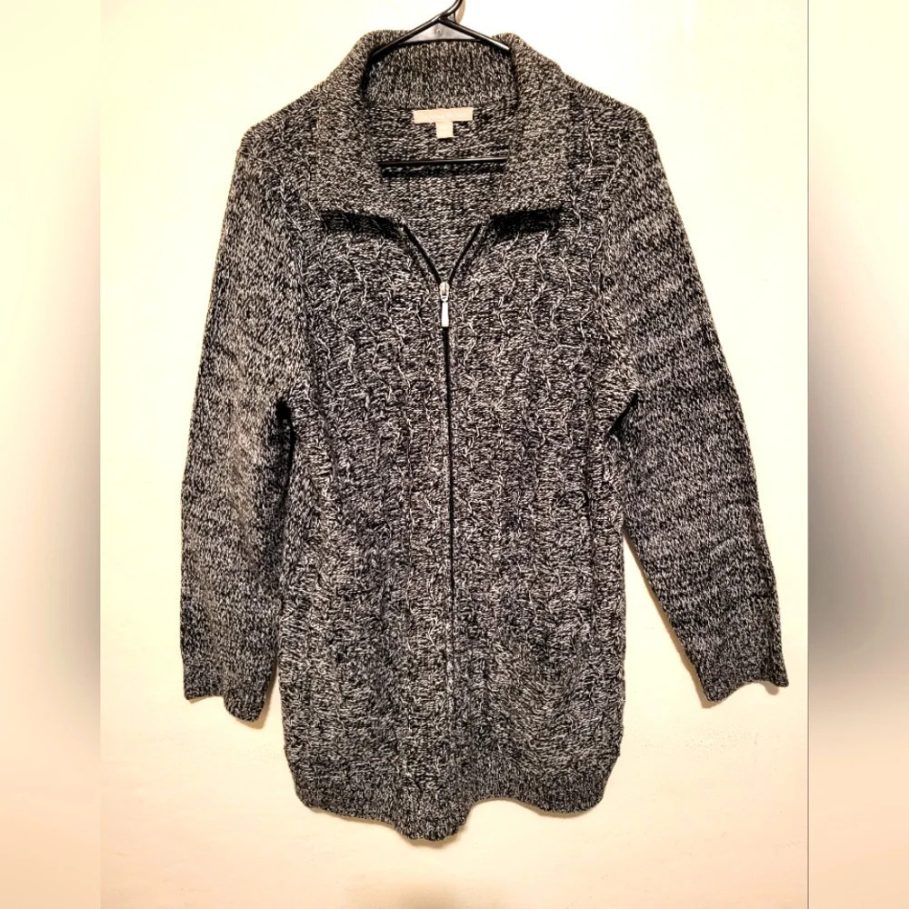 Woman Within Women's Zip-up Sweater (Size 18/20)
